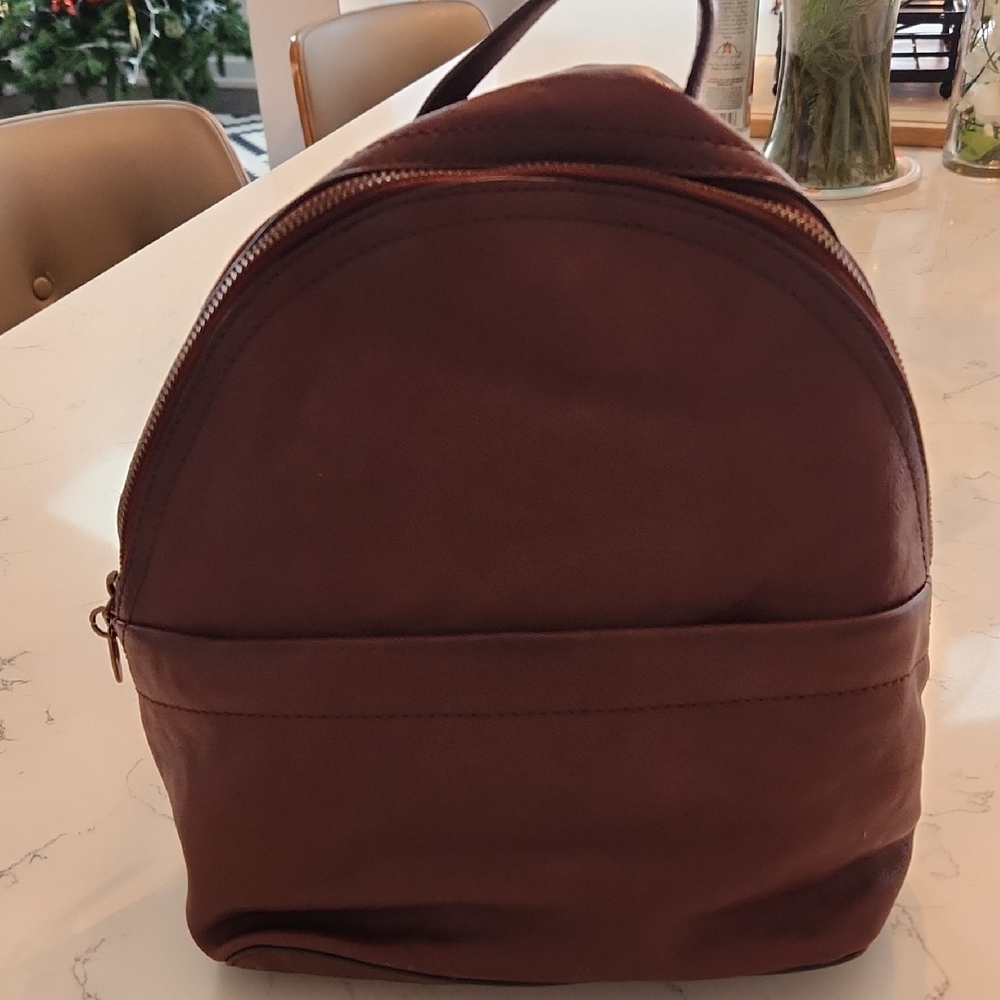 Lucky Brand Brown Leather Women's Backpack